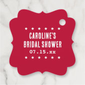 Rood Wit en Dankbaar voor je Hart Zonnebril Bedankjes Labels (Achterkant)