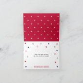 Rood Wit en Dankbaar voor u Dank u Bedankkaart (Binnen)