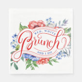 Rood wit en dat doe ik. | Floral Brunch Servet (Voorkant)