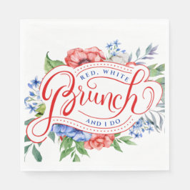 Rood wit en dat doe ik. | Floral Brunch Servet