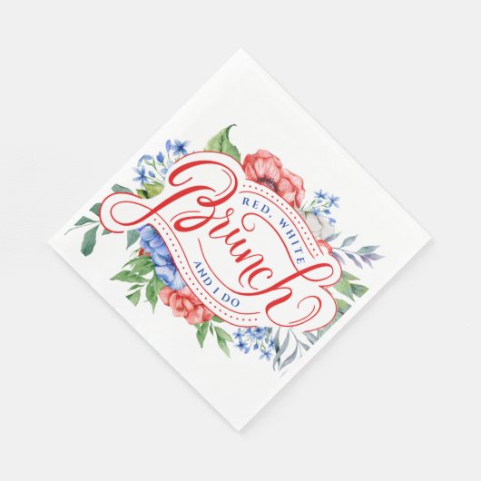 Rood wit en dat doe ik. | Floral Brunch Servet (Hoek)