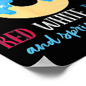 Rood wit en Donut 4 juli Onafhankelijkheidsdag A Poster (Hoek)