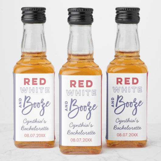 Rood Wit En Drank USA Trouwfeest Favor Likeurfles Etiket (Flessen)