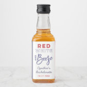 Rood Wit En Drank USA Trouwfeest Favor Likeurfles Etiket (Voorkant)