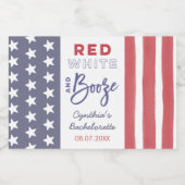 Rood Wit En Drank USA Trouwfeest Favoriet Likeurfles Etiket (Enkel label)