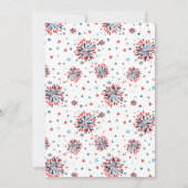 Rood wit en Due 4th van juli Baby shower Kaart (Achterkant)