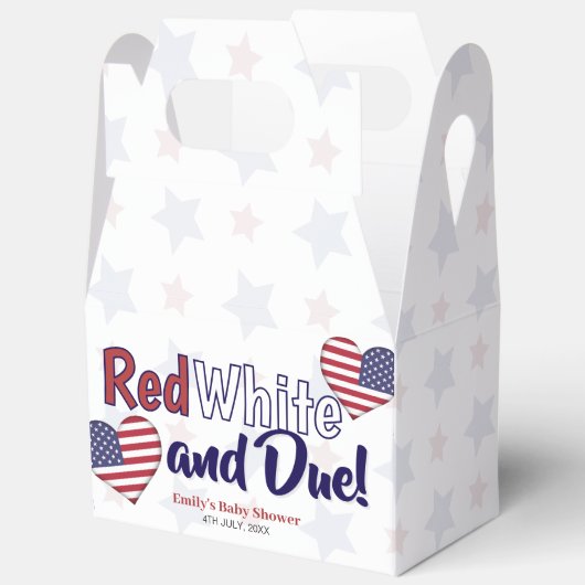 Rood Wit en Due Baby shower Favoriet Box Bedankdoosjes (Open)