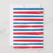 Rood Wit en Due Baby shower Kaart (Achterkant)