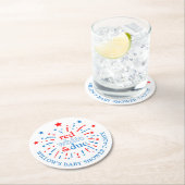 Rood Wit en Due Baby shower Papier Onderzetters (Insitu)