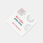 Rood, wit en due Baby shower servet (Hoek)