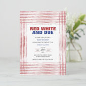 Rood Wit en Due Geruite Kunst Kaart (Staand voorkant)