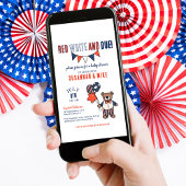 Rood, Wit en Due | Zomer Baby shower Kaart