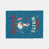 Rood wit en gans 4 juli fleece deken (Voorkant (Horizontaal))