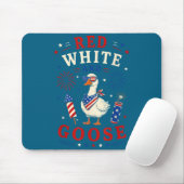 Rood wit en gans 4 juli  muismat (Met muis)