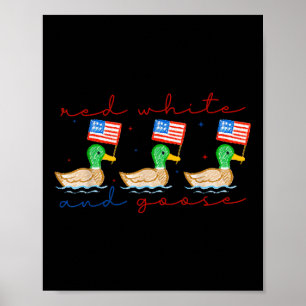 Rood Wit En Gans 4 Juli Onafhankelijkheidsdag P Poster
