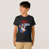Rood Wit En Gans Grappig 4 Juli Patriottisch T-shirt (Voorkant volledig)