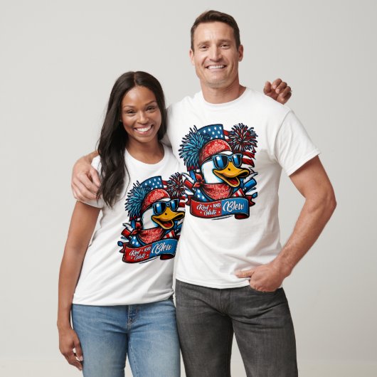 Rood Wit en Geblazen Eend T-shirt (Unisex)