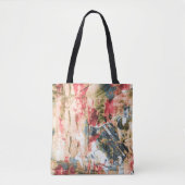 Rood wit en geel abstract schilderij tote bag (Voorkant)