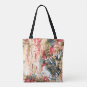 Rood wit en geel abstract schilderij tote bag (Achterkant)