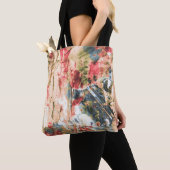 Rood wit en geel abstract schilderij tote bag (Dichtbij)