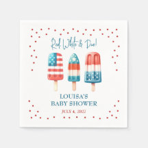 Rood, wit en gepast! Patriotic Popsicle-Baby showe