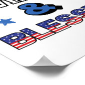 Rood, wit en gezegend poster (Hoek)