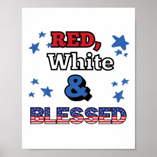 Rood, wit en gezegend poster