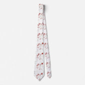 Rood, wit en goud glittery Nordic Pattern Neck T Stropdas (Voorkant)