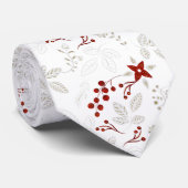 Rood, wit en goud glittery Nordic Pattern Neck T Stropdas (Opgerold)