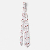 Rood, wit en goud glittery Nordic Pattern Neck T Stropdas (Achterkant)