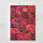 Rood, Wit en Goud Quinceañera Uitnodigingen (Achterkant)