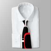 Rood wit en grijs Retro vierkant Stropdas (Gebonden)