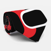 Rood wit en grijs Retro vierkant Stropdas (Opgerold)