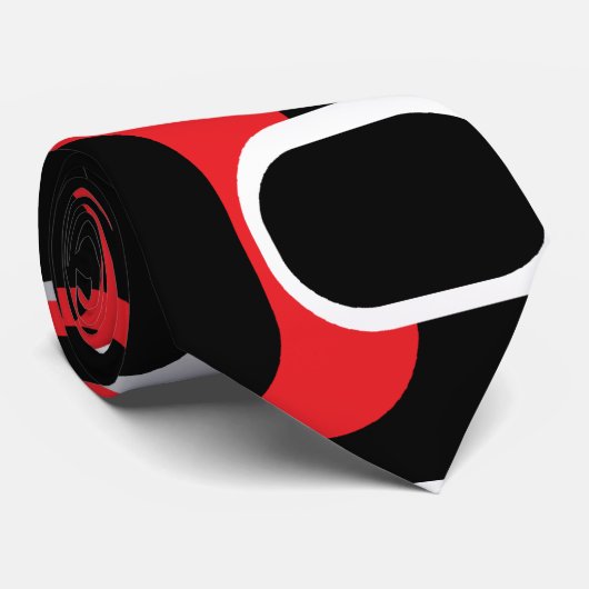 Rood wit en grijs Retro vierkant Stropdas (Opgerold)