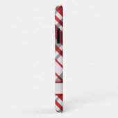Rood, wit en grijs Tartan Aangepast Case-Mate iPhone Case (Achterkant/rechts)