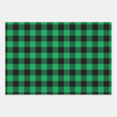 Rood Wit en Groen Chevron Buffalo Plaid Inpakpapier Vel (Voorkant 3)