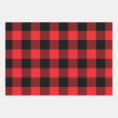 Rood Wit en Groen Chevron Buffalo Plaid Inpakpapier Vel (Voorkant)