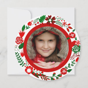 Rood wit en groen kerstfeest Lijst foto's Feestdagenkaart