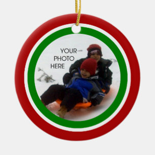 Rood, wit en groen kerstfeest - Twee zielen Keramisch Ornament