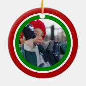 Rood, wit en groen kerstfeest - Twee zielen Keramisch Ornament (Achterkant)