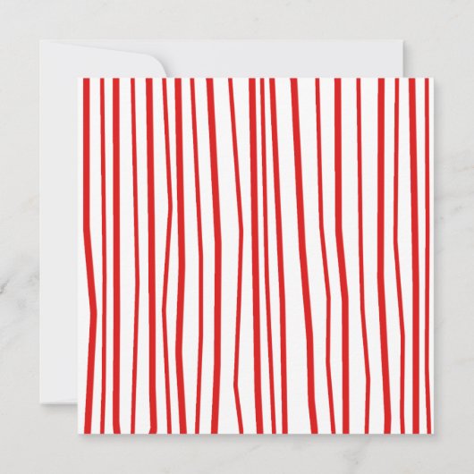 Rood-wit en groen kerstfeest uitnodiging (Achterkant)