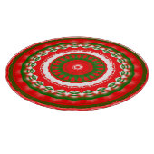 Rood, wit en groen Mandala Snijplank (Hoek)