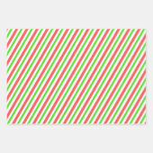 Rood, wit en groen met kerst omstreden strepen inpakpapier vel (Voorkant 2)
