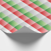 Rood, wit en groen omberkleurblok cadeaupapier (Hoek)