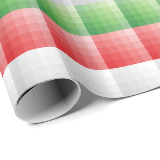 Rood, wit en groen omberkleurblok cadeaupapier (Rol Hoek)