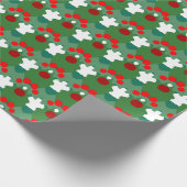 Rood, wit en groen omslagpapier cadeaupapier (Hoek)
