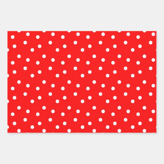 Rood wit en groen polka dot inpakpapier vel (Voorkant 2)