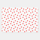Rood wit en groen polka dot inpakpapier vel (Voorkant)