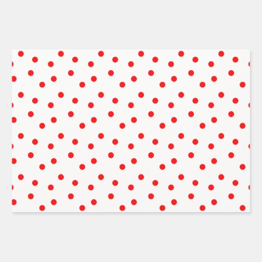 Rood wit en groen polka dot inpakpapier vel (Voorkant)