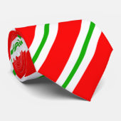 Rood, wit en groen Snoep Stripe Holiday Stropdas (Opgerold)